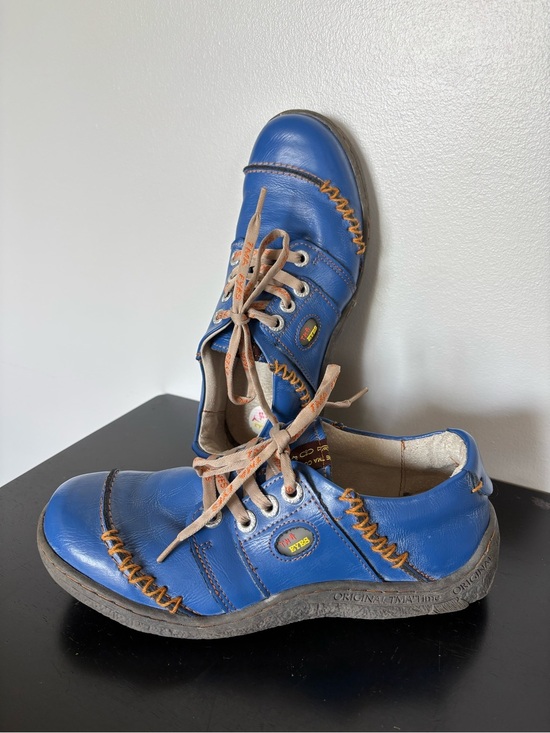 Tma Eyes Shoes - TMA EYES Stitched Leather Walking Hiking Shoes Womens Size 41 EUR (9 US) Blue